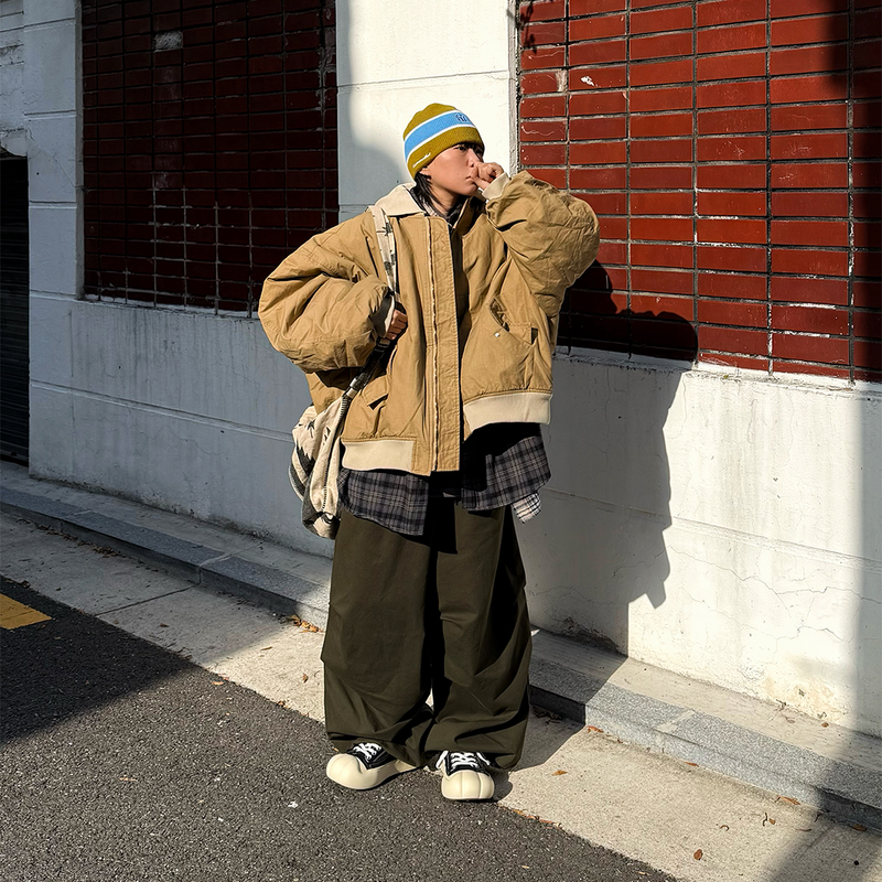 Two-Tone Hooded Ripstop MA-1 Padded Jumper