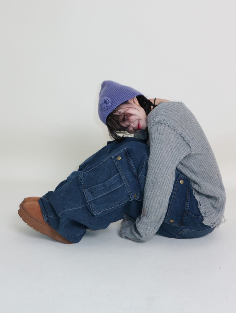 Zelda Double Pocket String Wide Denim Pants