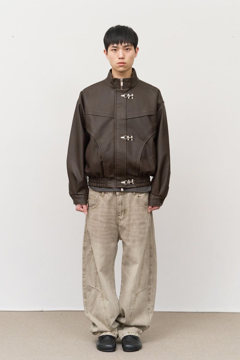Hook Washed Leather Jacket
