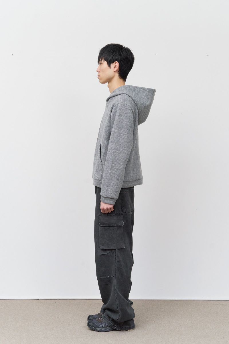 Wet Knitted Zip Hoodie