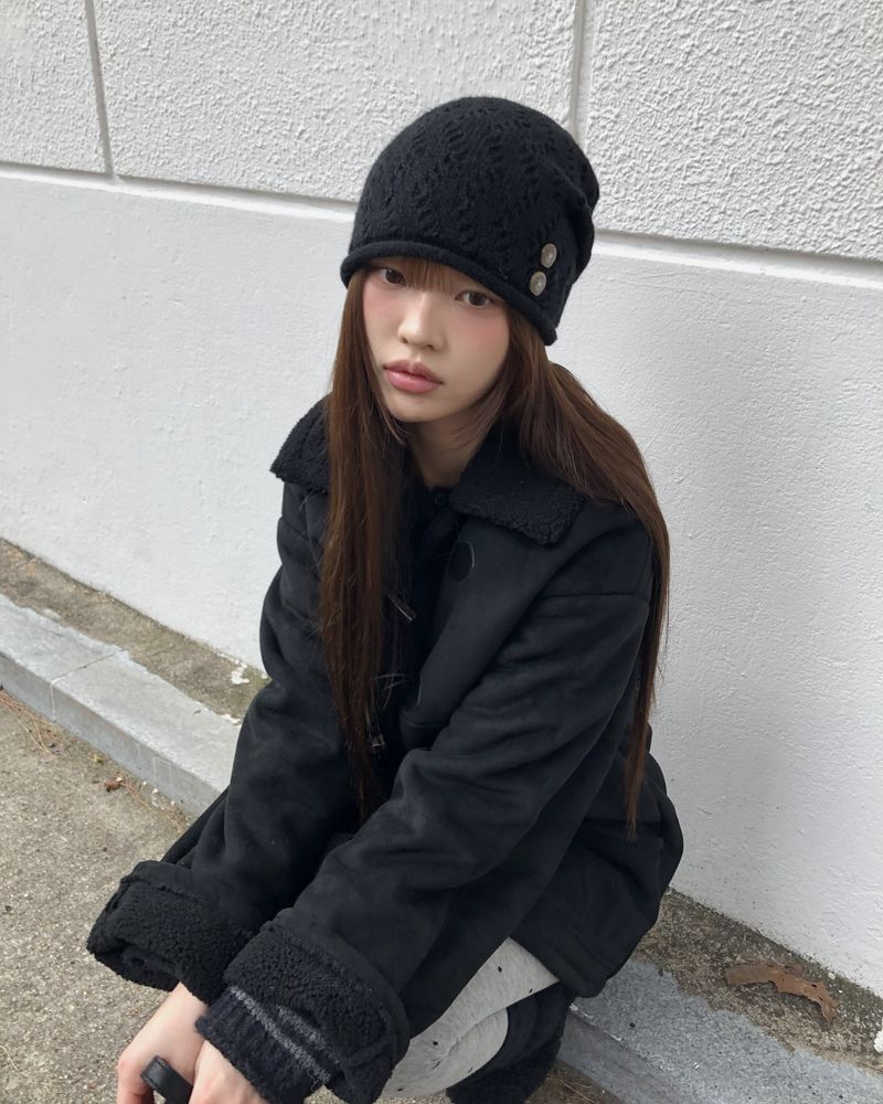 Ribin Shearling Toggle Midi Mustang Coat