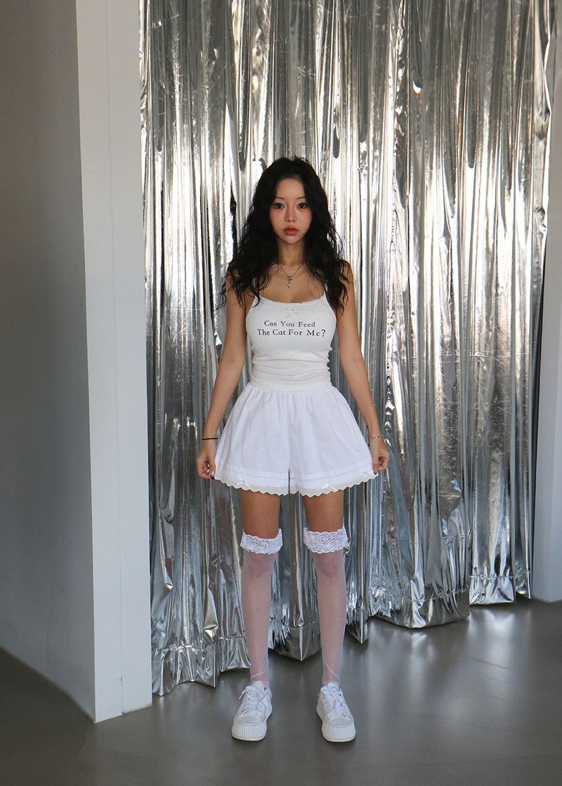 Delight-J（ディライトジェイ）の「kitsch lace ribbon bra cap sleeveless（Tops）」