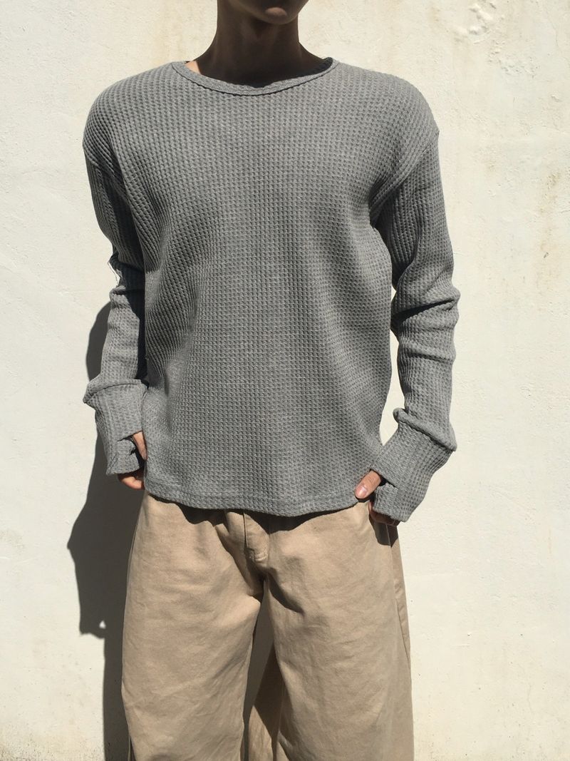 DISCERNMENT（ディサーンメント）の「Treat Waffle Crop Long Sleeve 5C（Tops）」