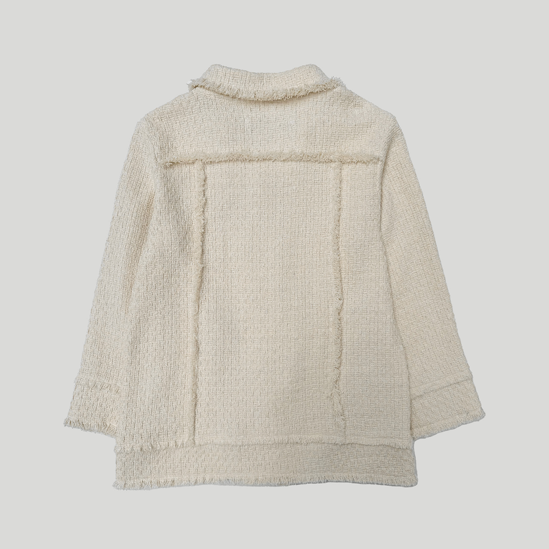 SLEEVE-OFF TWEED JACKET