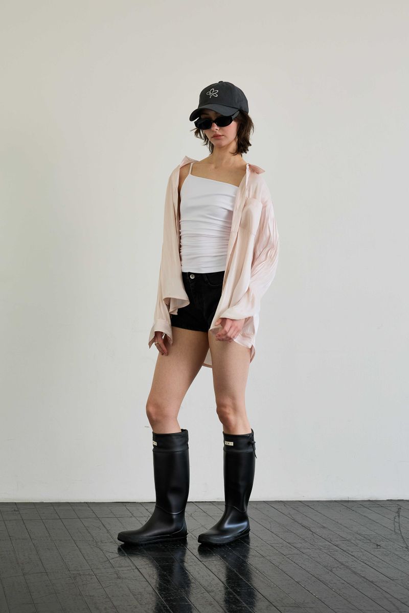 LUMINOUS OVERSIZED SHIRT / ROSE PINK