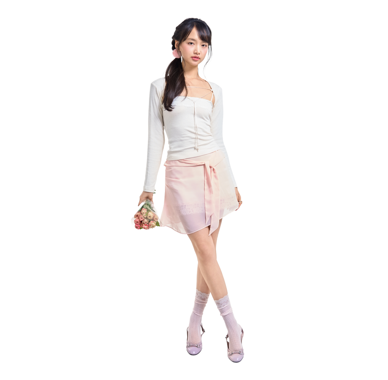 ROSY MIDI SKIRT [PINK]