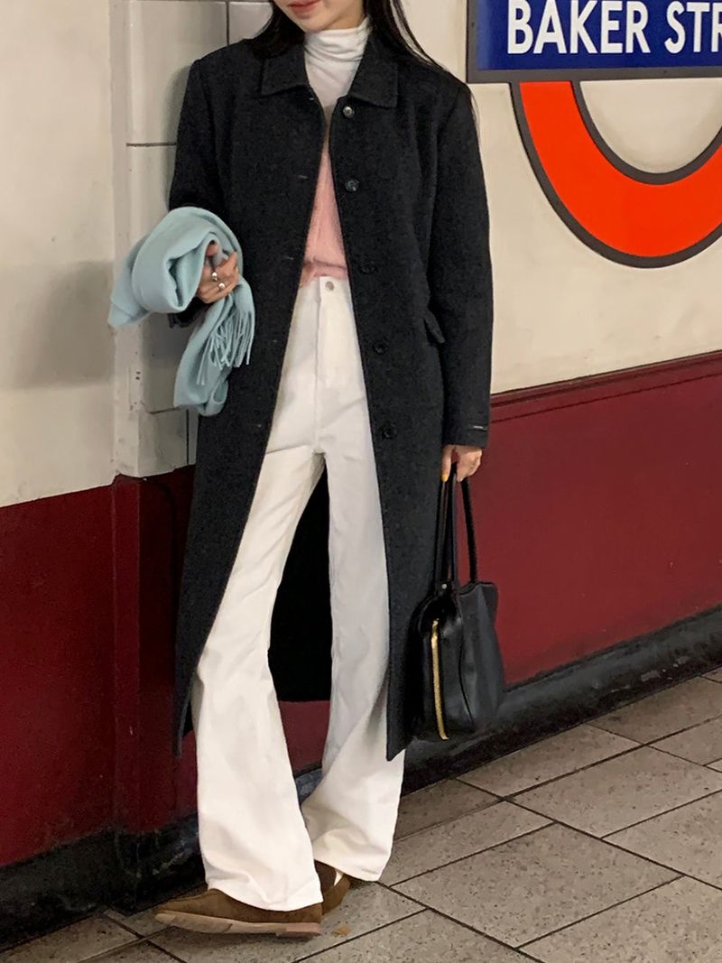 [MADE] Elton Stitch Wool Handmade Long Coat