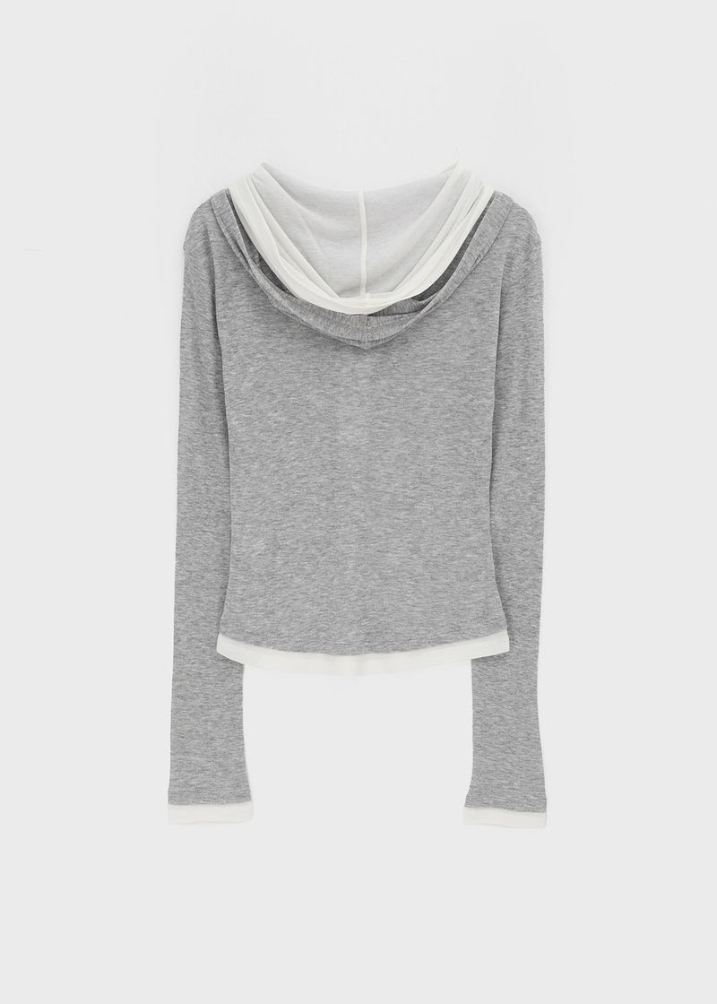[MADE] Miti Wool Tencel Henley Neck Long Sleeve Hoodie