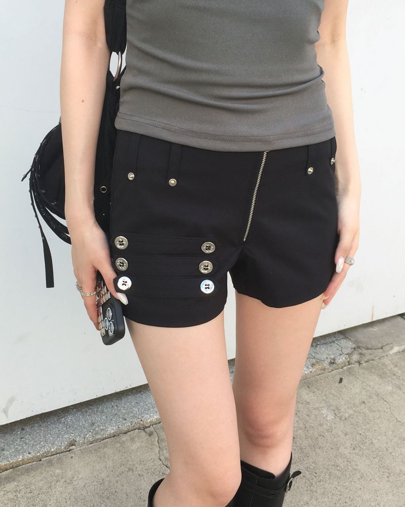 Leon zipper shorts