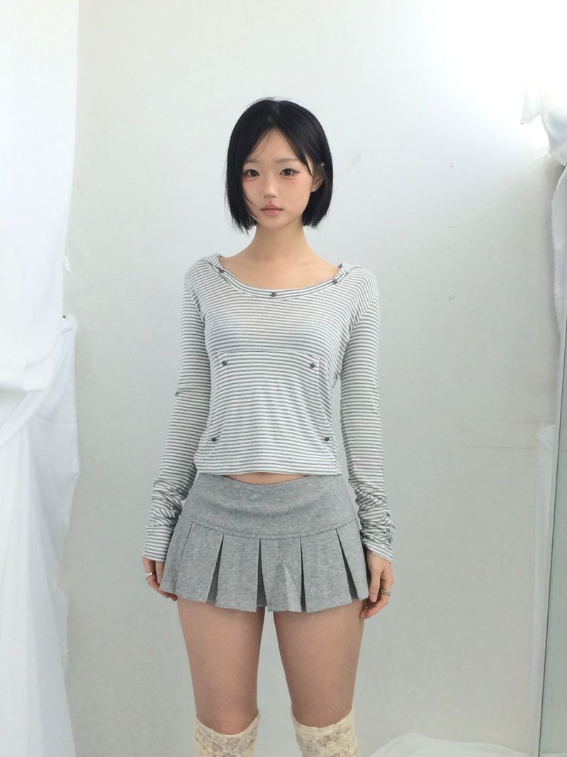 Basic Pleated Miniskirt