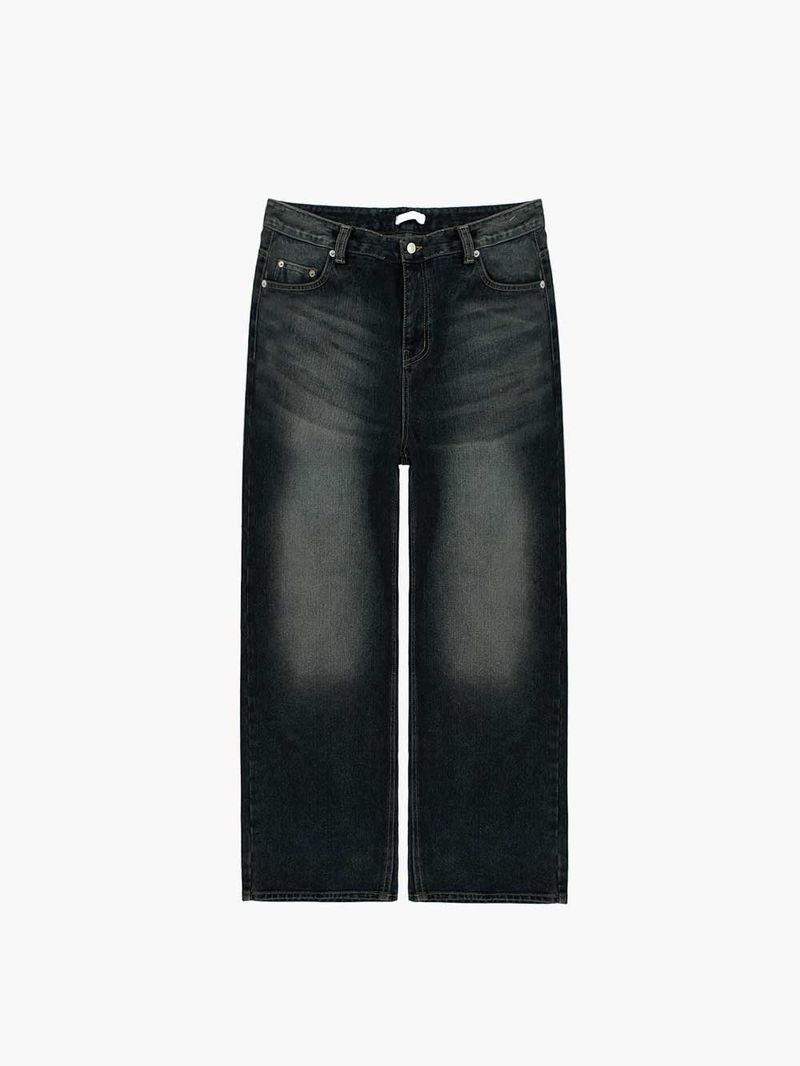 Deep blue green wide pants