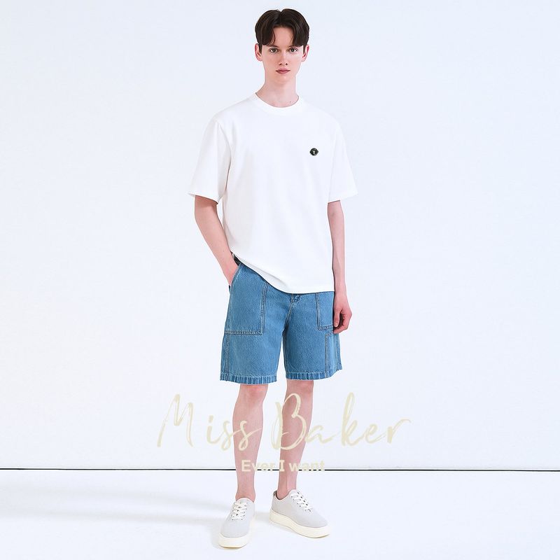 Miss Baker（ミスベイカー）の「スペースベイカーパッチTシャツ ホワイト(MAN)（トップス）」
