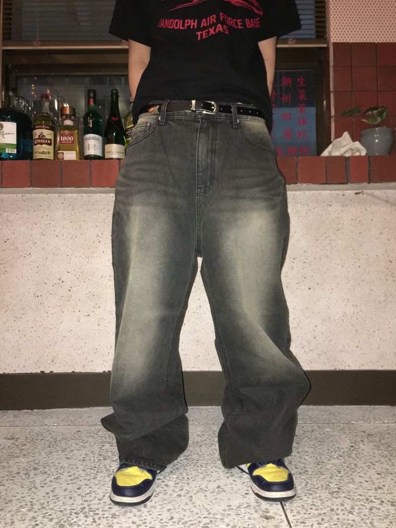 Wide Baggy Denim Pants (2c)