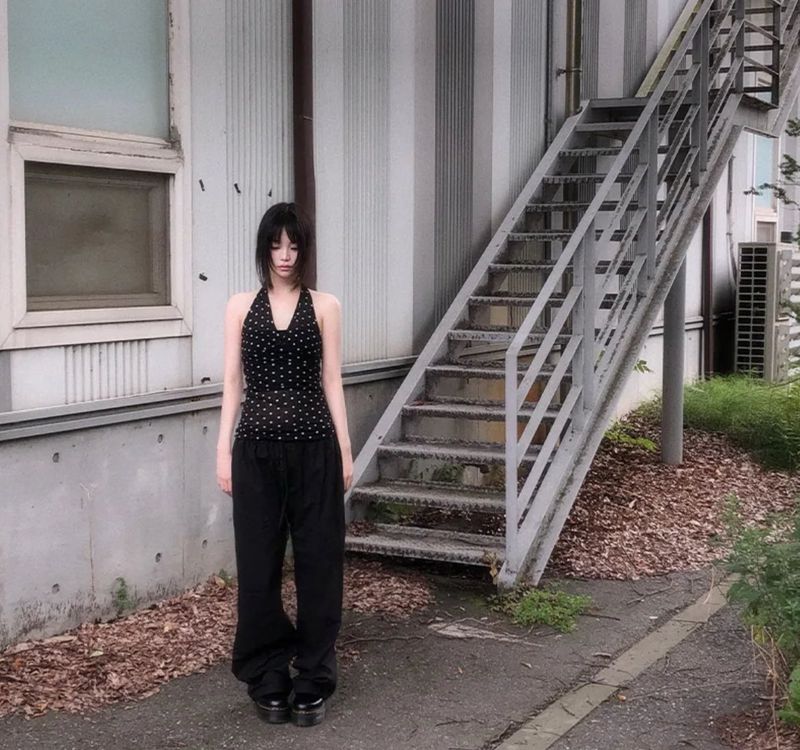tie dot sleeveless