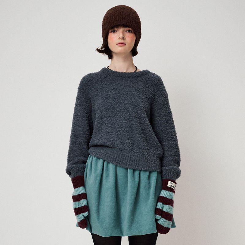 FUN FROM FUN(ファンフロムファン)の「FLUFFY KNIT PULLOVER, CHARCOAL(Tops)」