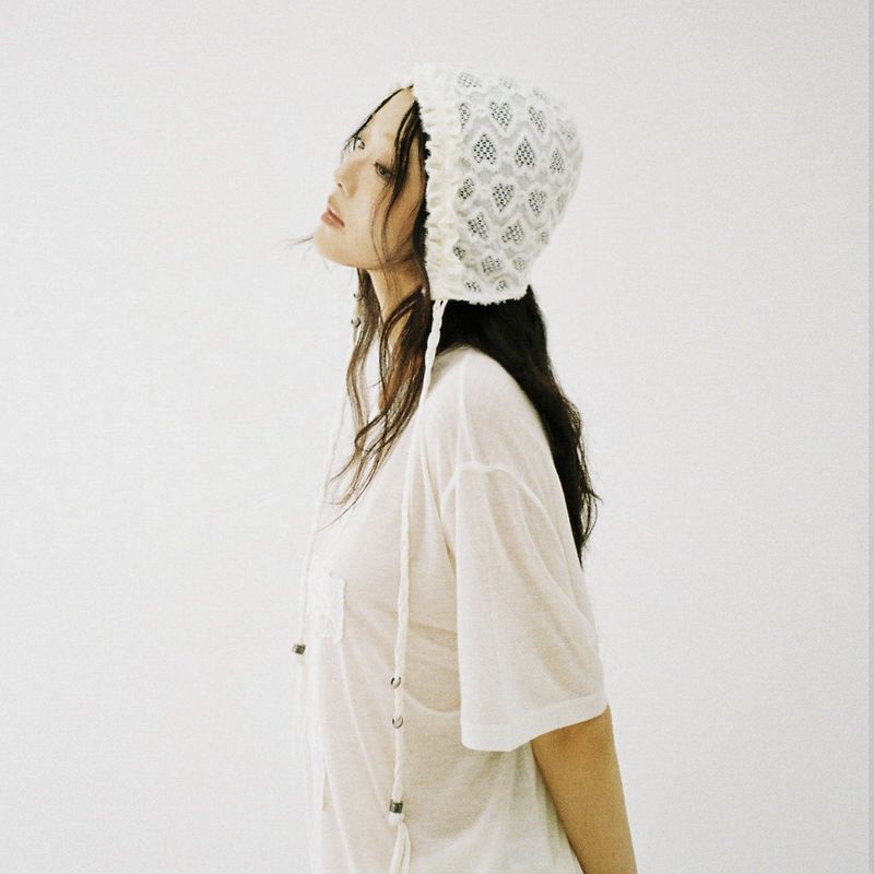 CLUT STUDIO（クラットスタジオ）の「Pierced Heart Bonnet - Ivory（Hats）」