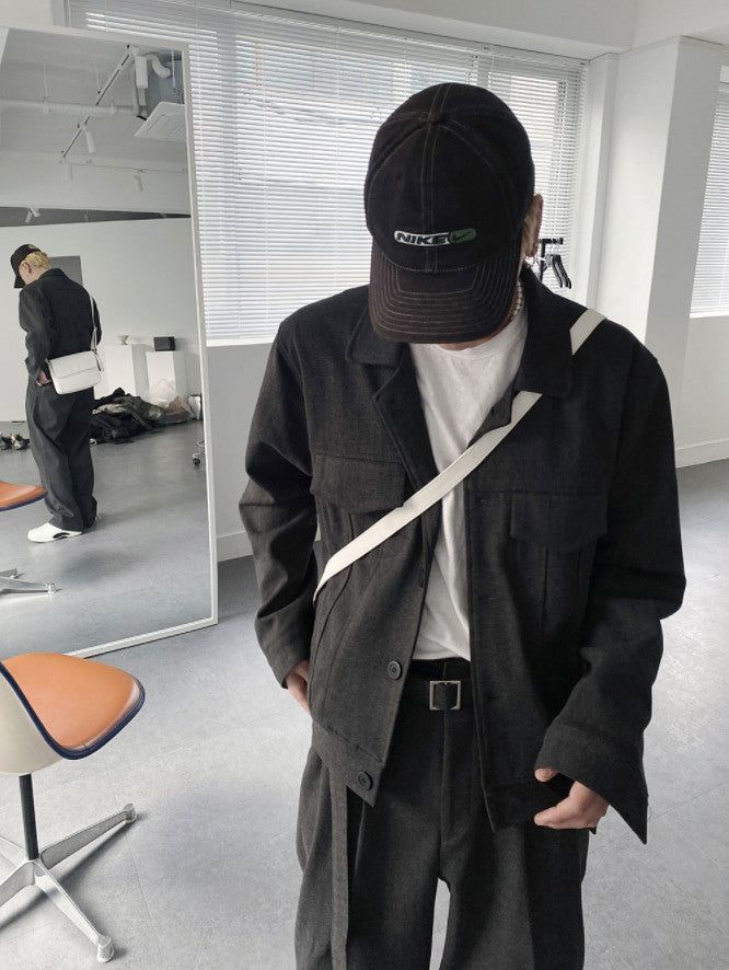 No.9180 woolen set-up trucker JK