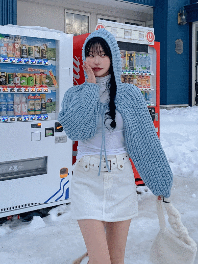 ULAN（ユレン）の「ハチフードリボンニットボレロ（Tops）」
