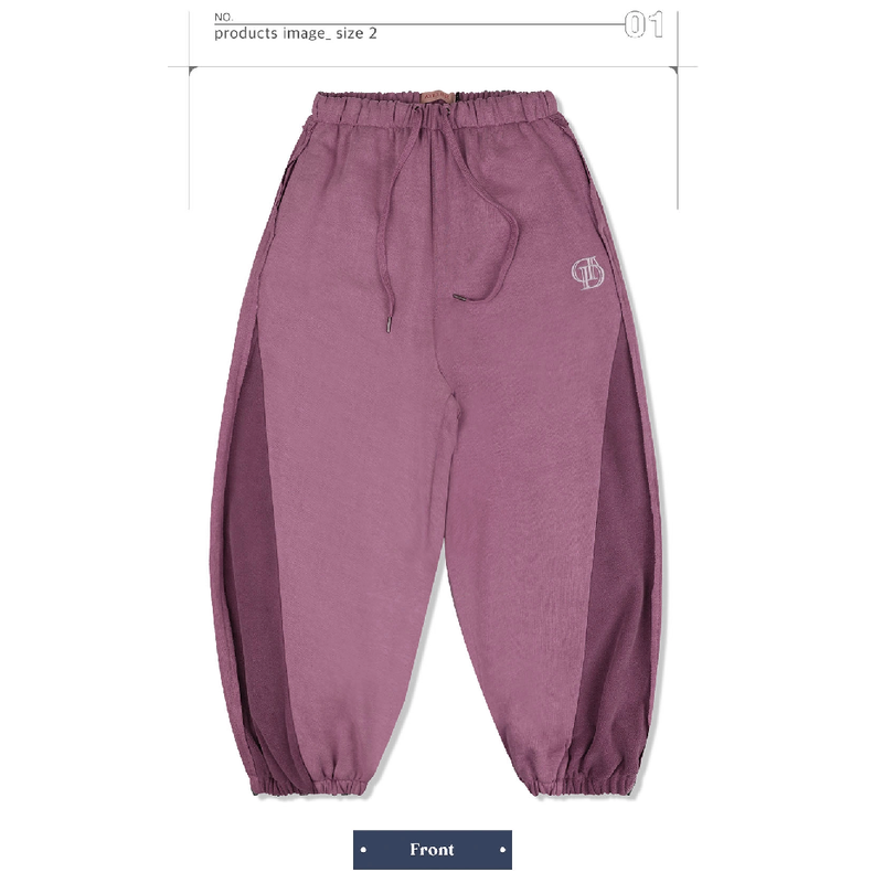 PIGMENT CUTTED BALLOON SWEATPANTS_REDDISH PURPLE