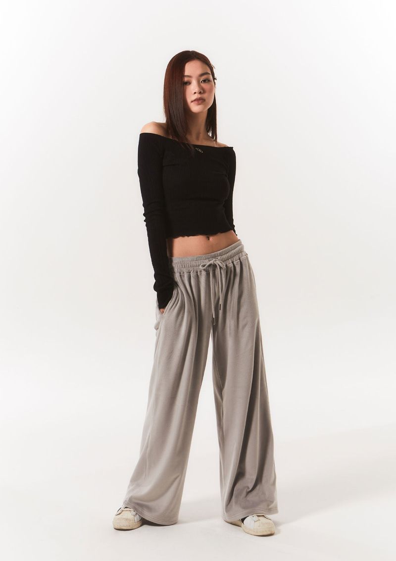 smooth off shoulder top - black
