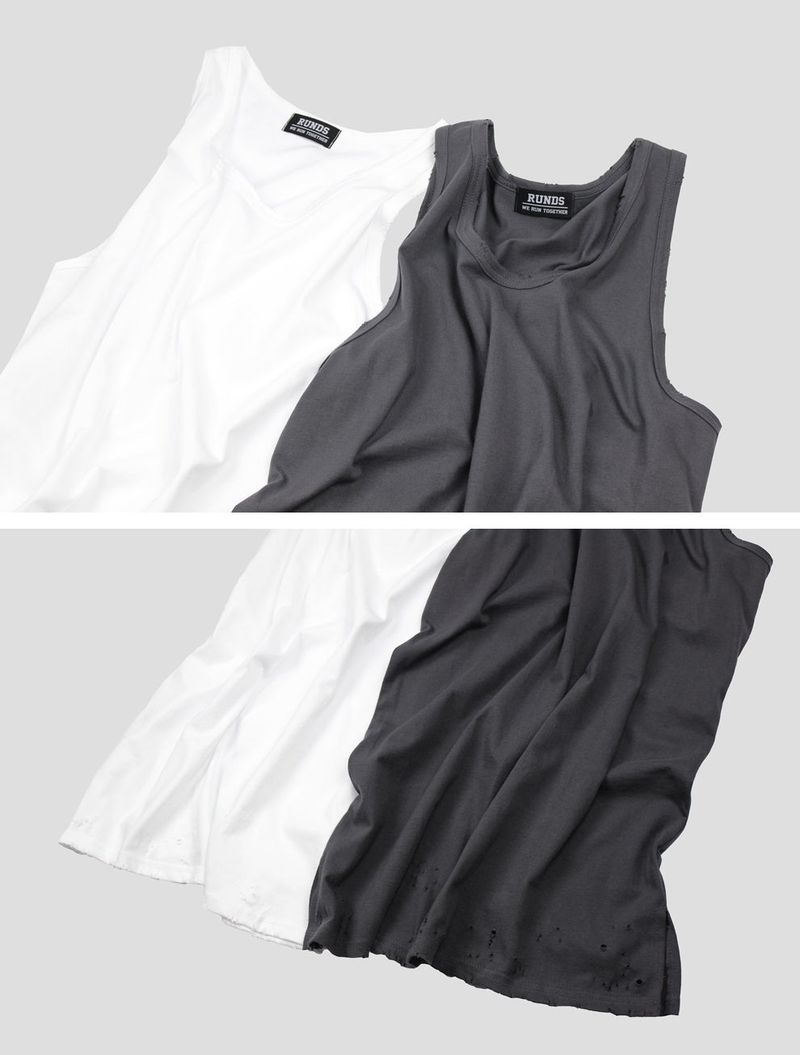 damage long layered sleeveless (3color)