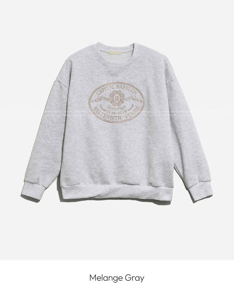 Fleece lettering Sweatshirt