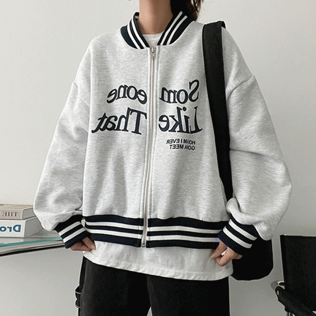 hijjoo（ハイチュー）の「[fleece] Thumb Like Water Lettering Color Jumper（Jackets/Outerwear）」