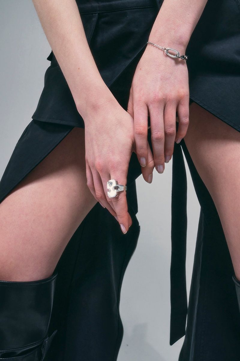 NO.306 [SILVER] SQUARE METEOR RING