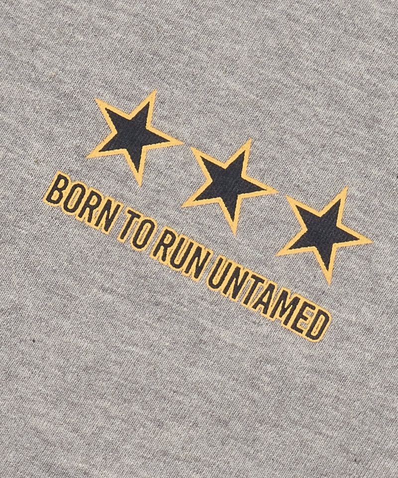 Star lettering cropped T-shirt - Gray