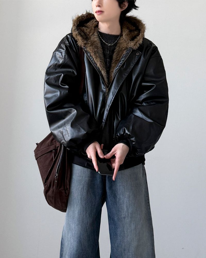 Horn Reversible Leather Jacket