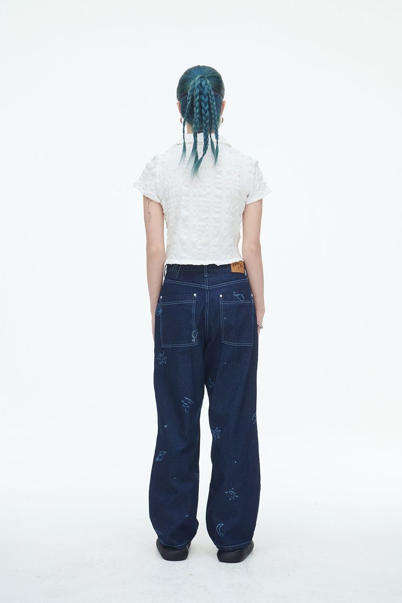 Jeju Beach Denim Pants