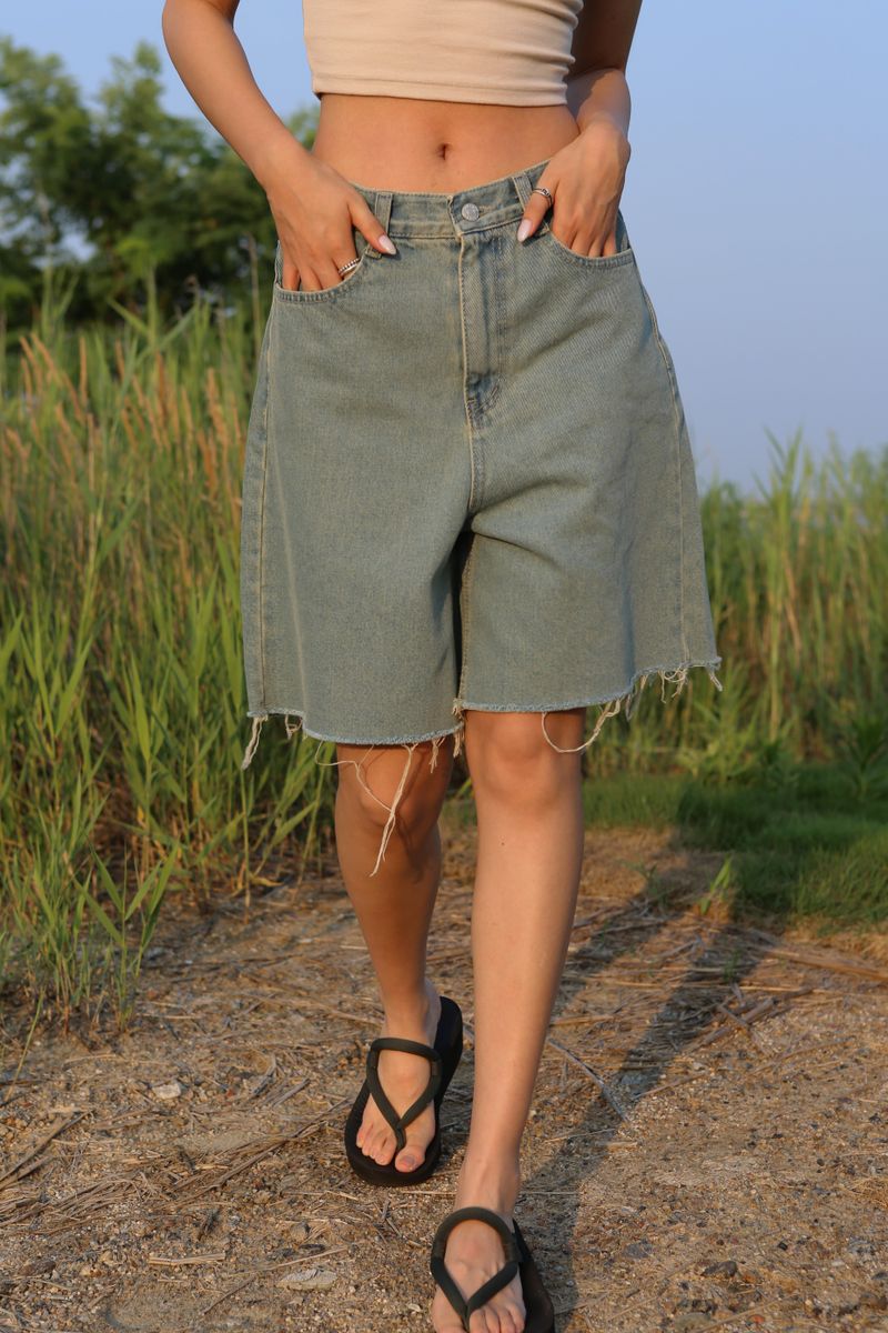 HEI BERMUDA DENIM SHORTS