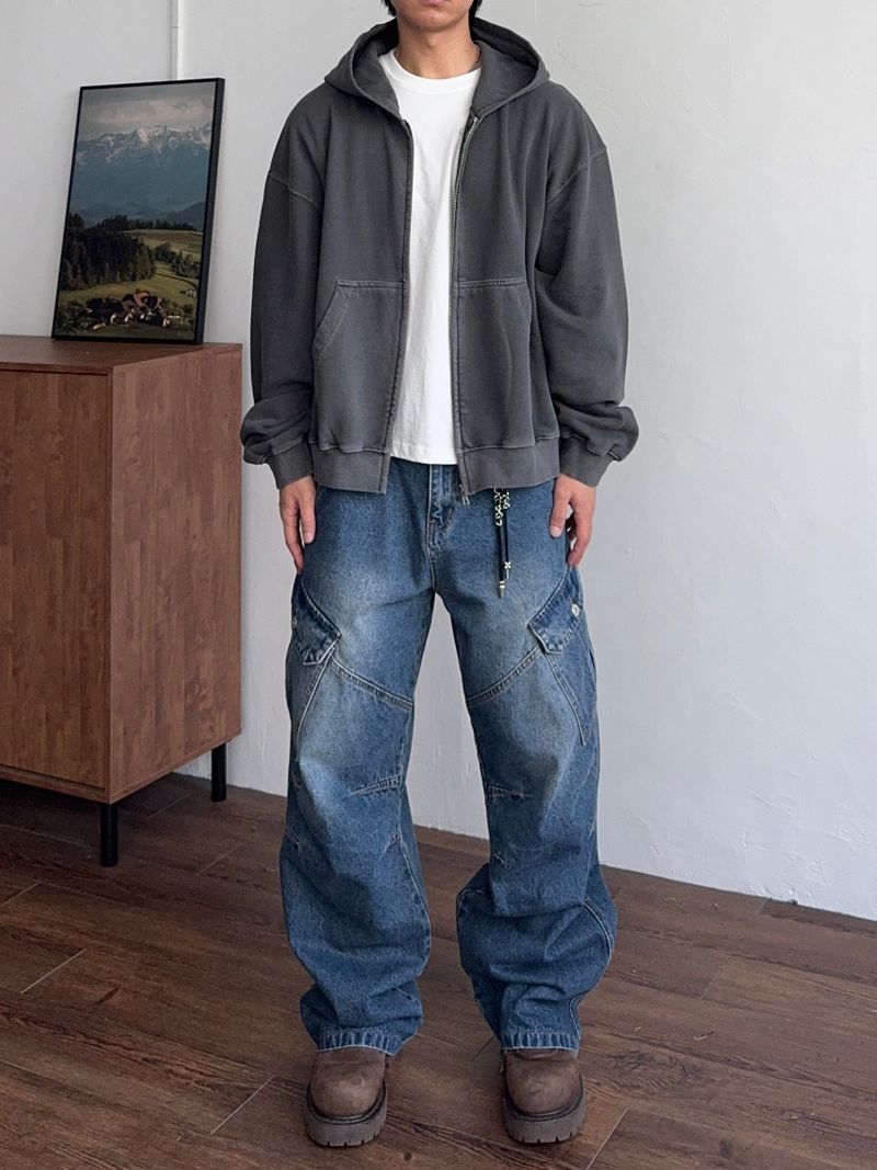 Glide Wide Cargo Denim (3color) (No.1007)