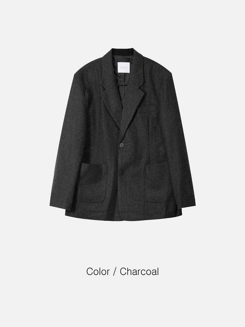 ASCLO Classical Herringbone Wool Jacket (3color)