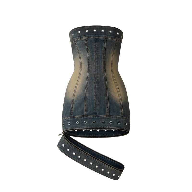 Aesir Studios（アースィア・スタジオ）の「ATLU - Zip - Skirt (greenwash)（Dresses）」
