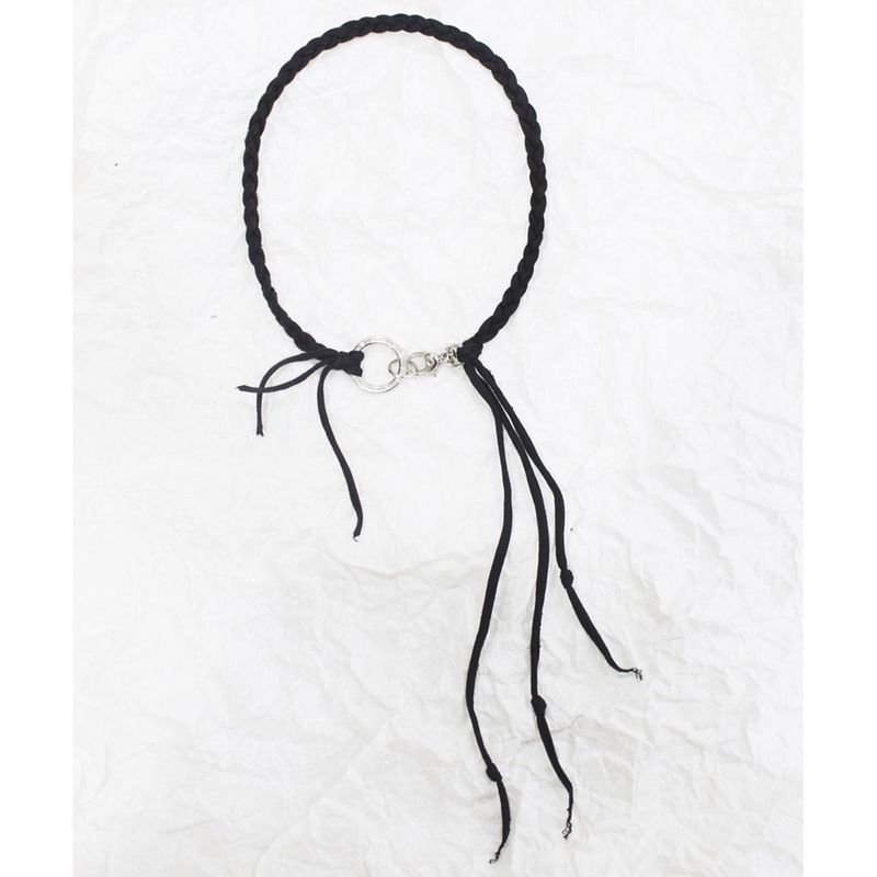grunge plait necklace (2color)