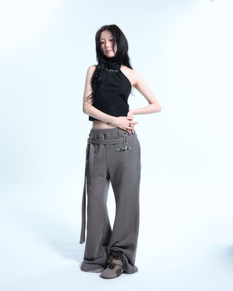 Buckle Sweatpants - Pigment Brown