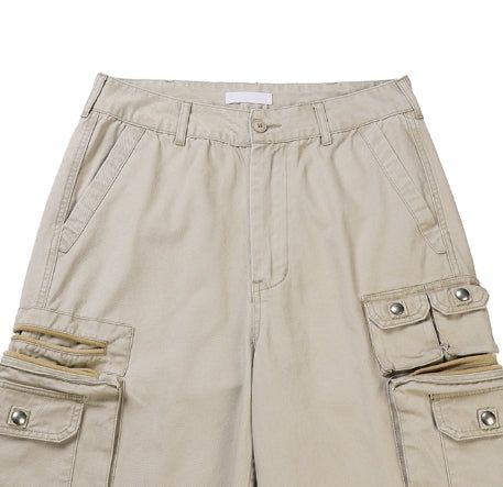 Berken Multi-Pocket Wide Cargo Pants