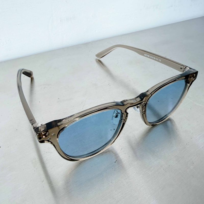 Ice Blue Transparent Frame Sunglasses