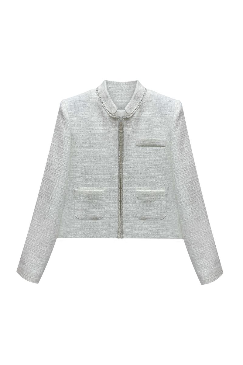 AGLOW TWEED JACKET / WHITE