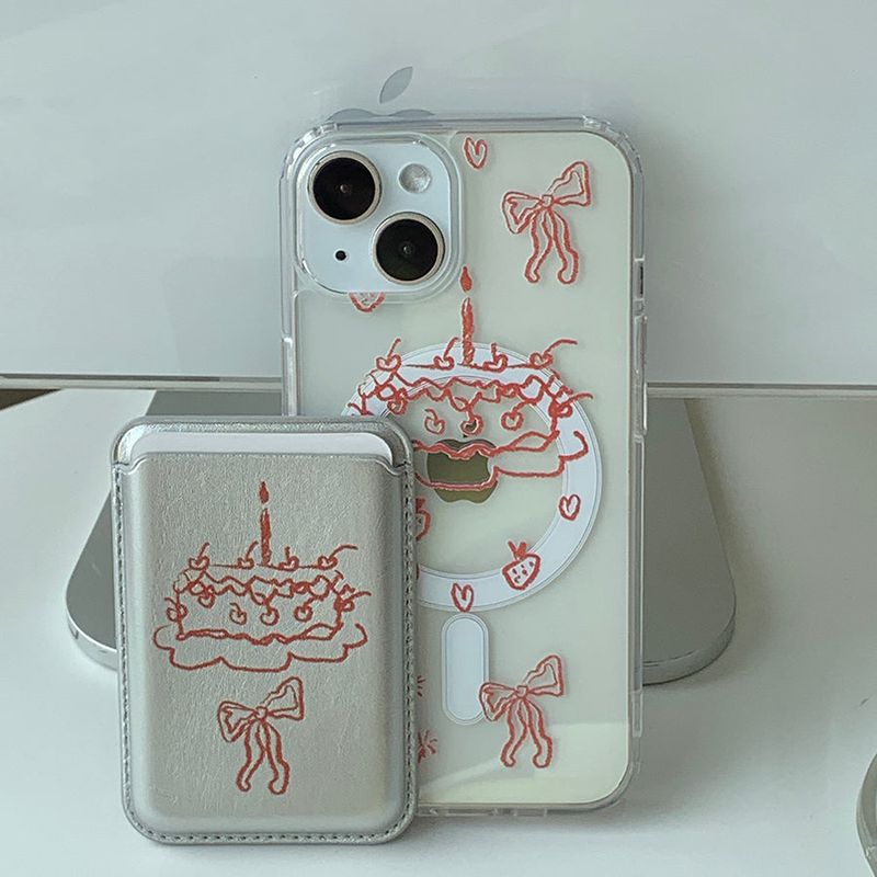 RedSilver - Party Cake Magsafe Phone Case Card Pocket Set