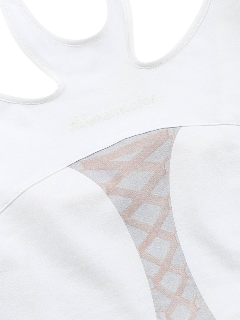 Romanticize Balckless Top WHITE