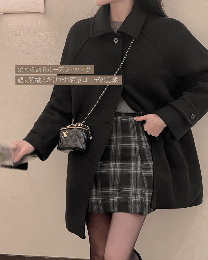 Wool half coat