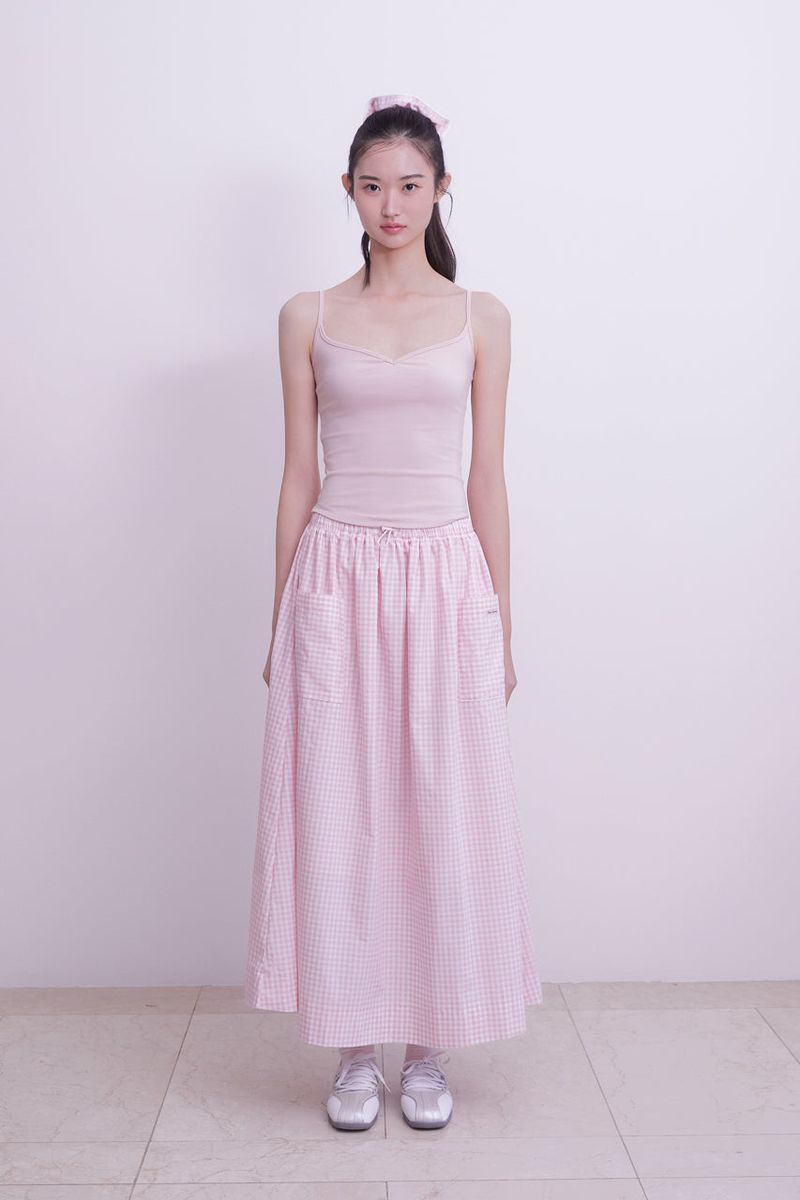 Sweet heart neck Camisole (PINK)