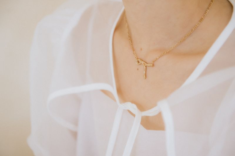[MADE] Casual ribbon necklace