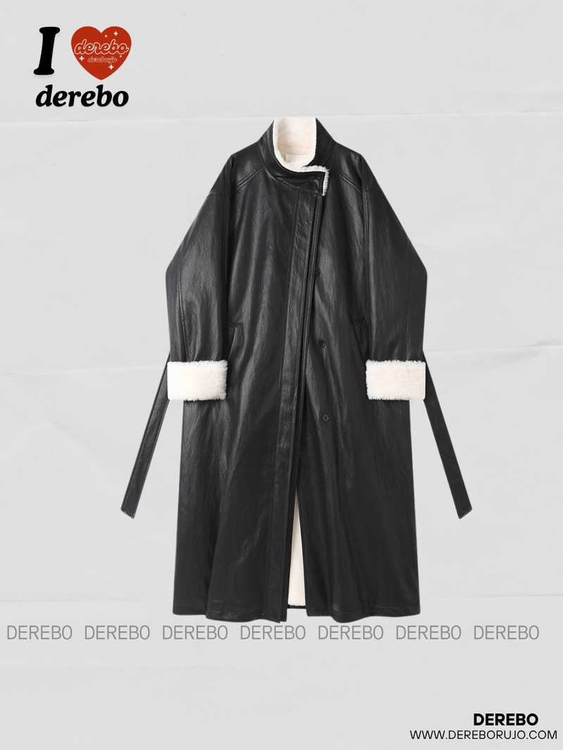dereborujo（ドレボルゾー）の「Signature Leather Warm Long Coat（Jackets/Outerwear）」