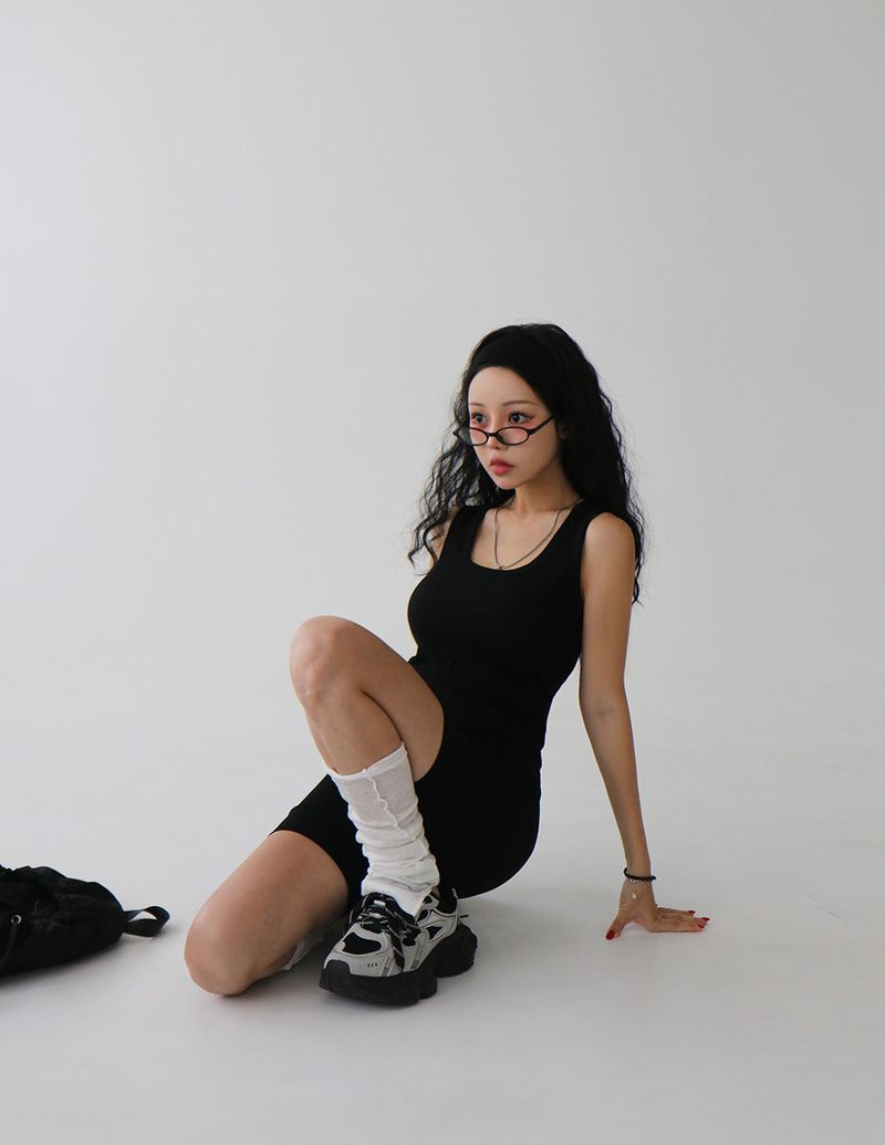 Delight-J（ディライトジェイ）の「Daily U-neck Ribbed Sleeveless（Tops）」