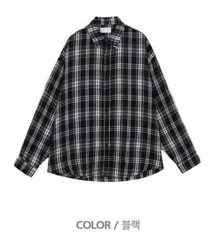 Anu Overfit Check Pattern Shirt