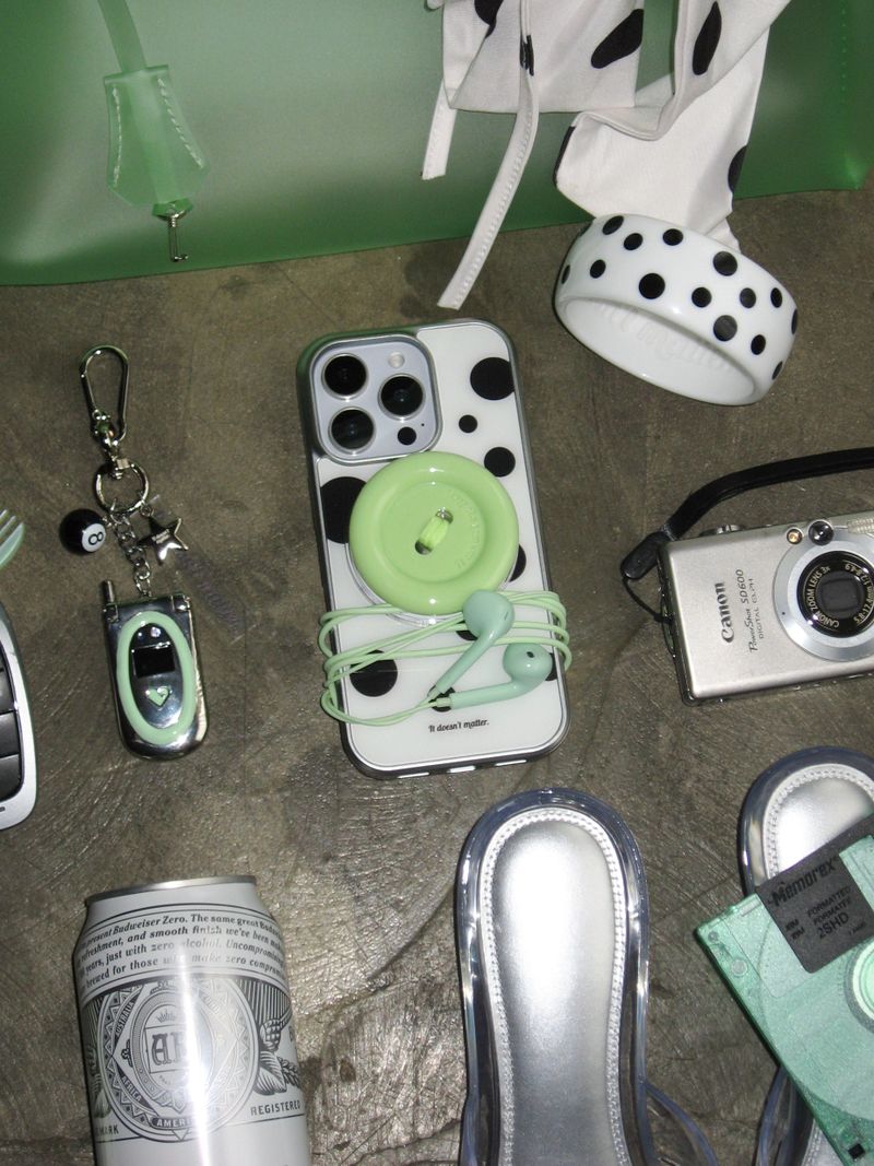 Lime choco button tok (Round), Mag safe