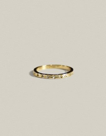 Rough Textured Wish Ring Gold